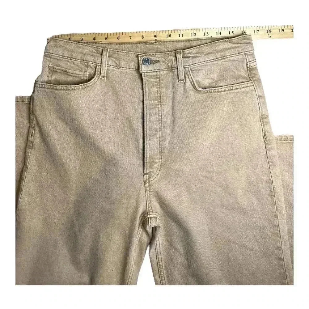 Re/Done Womens Khaki 90s High Rise Loose Fit Denim, Size 31 - Picture 6 of 8